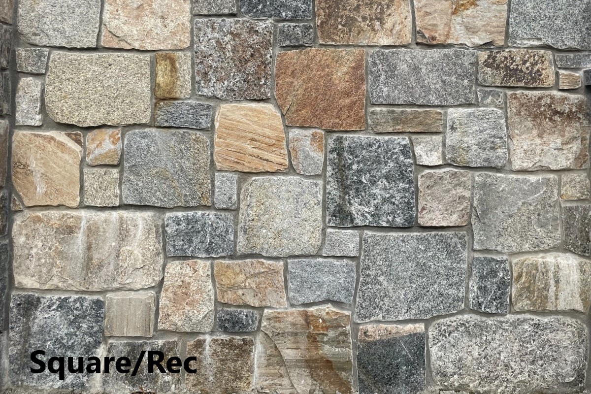 Connecticut Blend Squares & Rectangles Stone Veneer