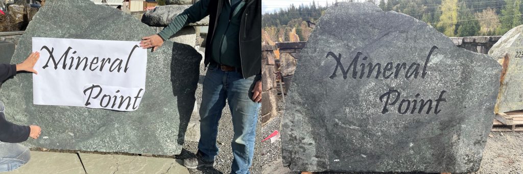 Custom Engraved Boulder